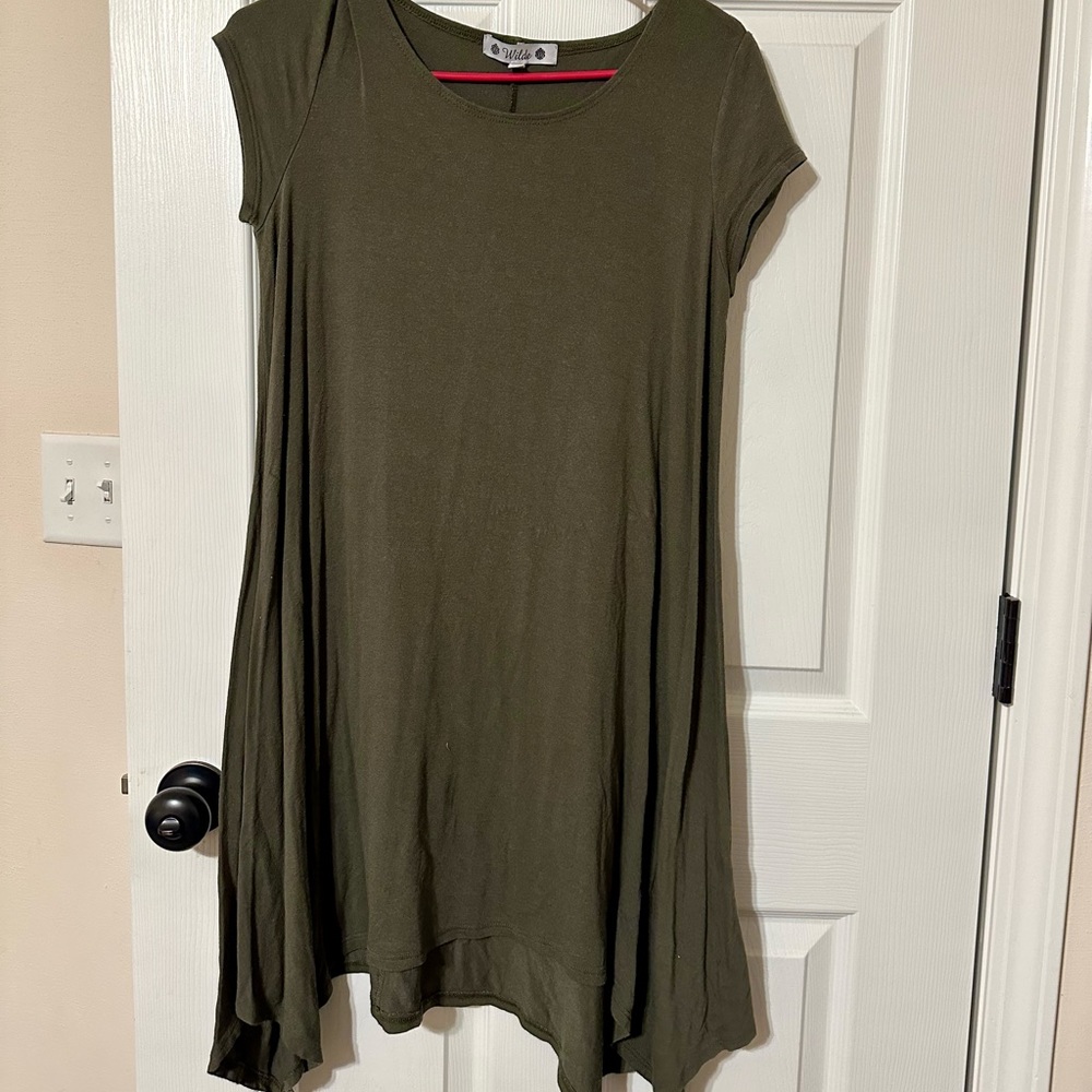 Army Green Slouch Dress